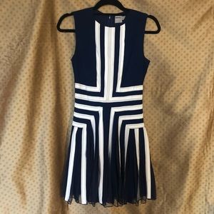 ASOS Navy + White Embellished Art Deco Dress